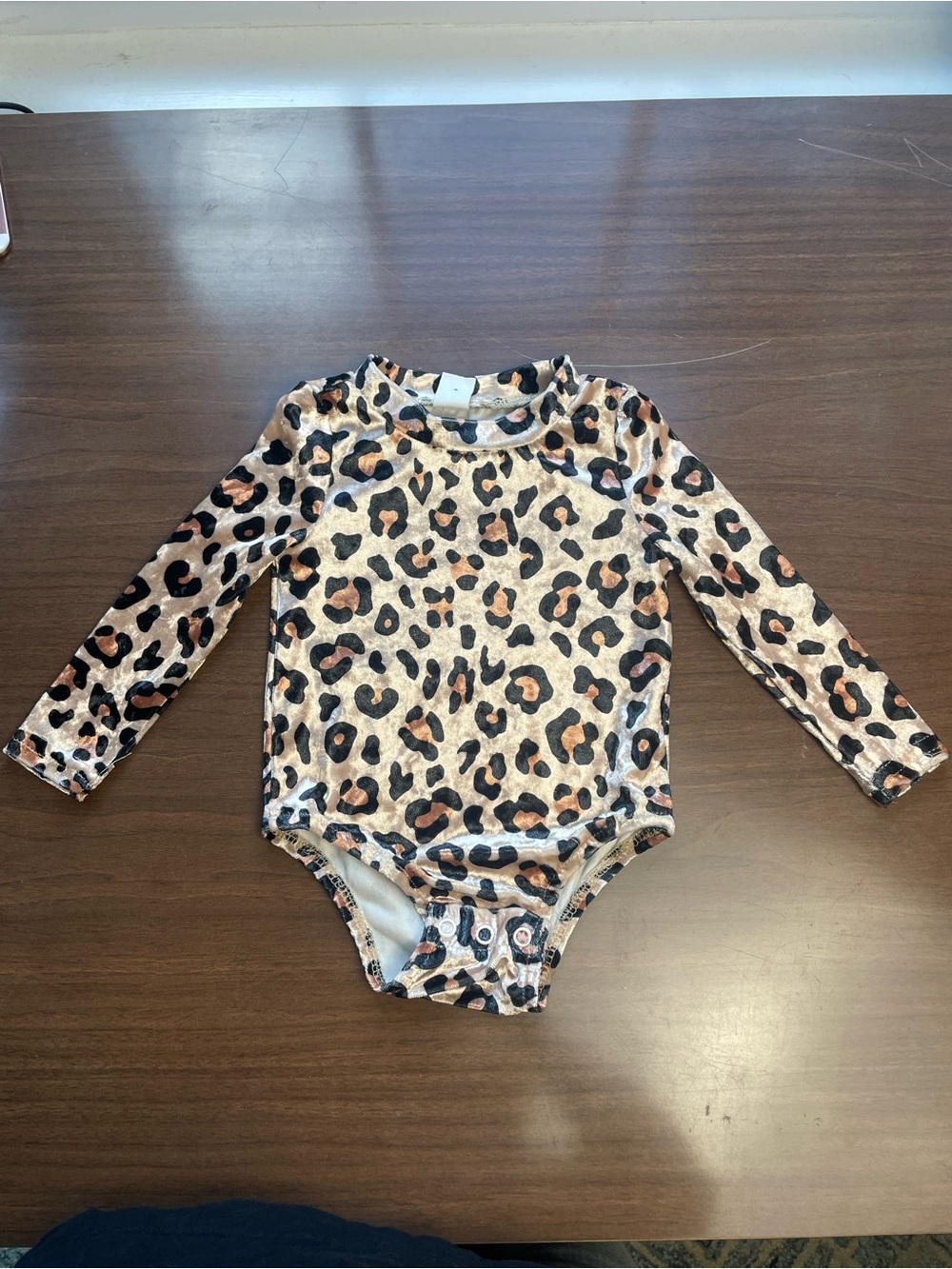 SHEIN Leopard Print Long-Sleeve Baby Bodysuit - Black, Tan, Cream